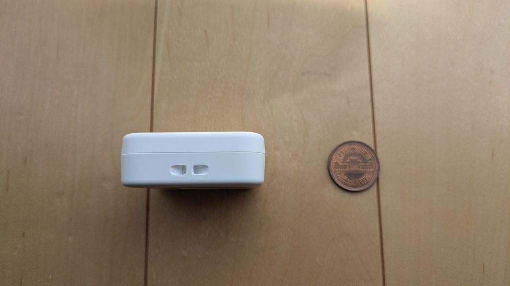 あんしんウォッチャーと10円玉の写真（上面）